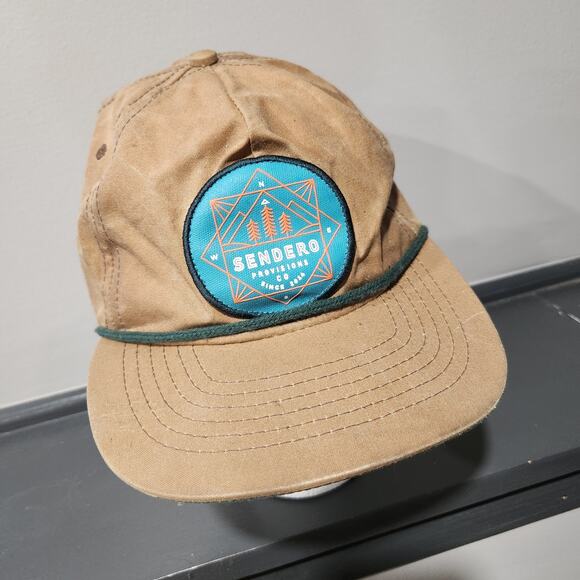Sendero Provisions Co WAX Adjustable Strapback Rope Brown Hat Cap OSFA - Picture 2 of 14